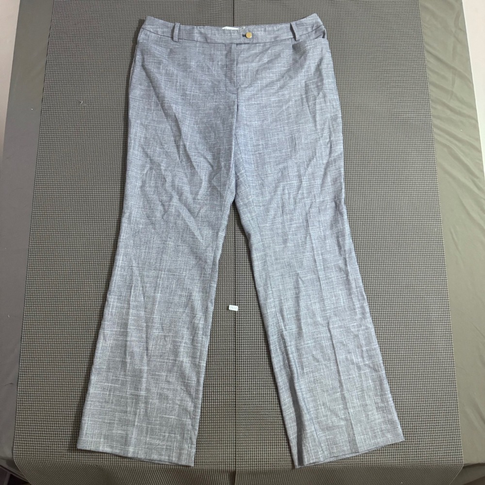 Calvin Klein Modern Fit Blue Crosshatch Dress Pants Womens Size 14